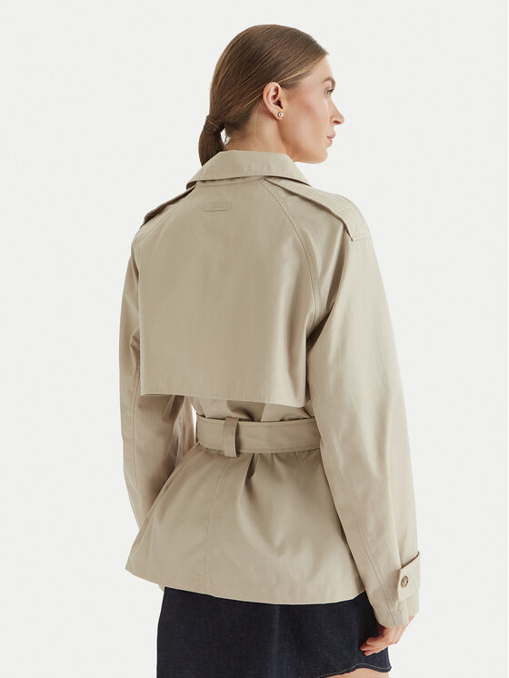 Calvin Klein Calvin Klein Tenchcoat LV044B540G Beige Regular Fit