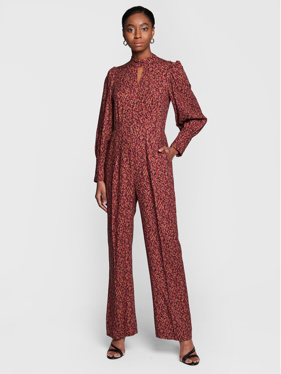 Closet London Closet London Jumpsuit T8628 Bordeaux Regular Fit