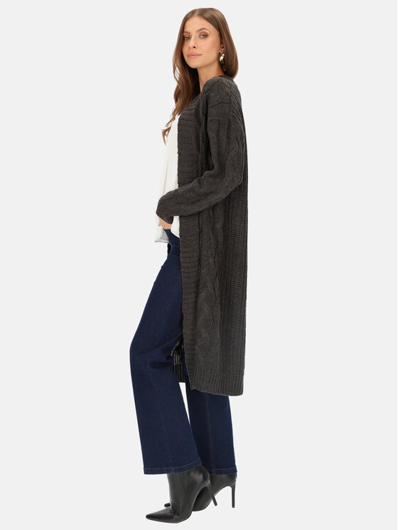 Potis & Verso Potis & Verso Kardigan Eri Szary Regular Fit