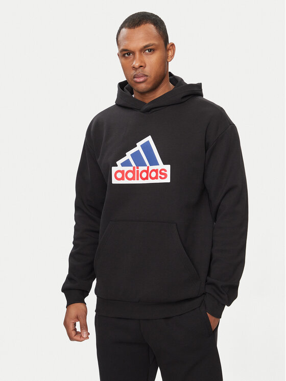 adidas Mikina Future Icons Badge of Sport IS3233 Čierna Relaxed Fit