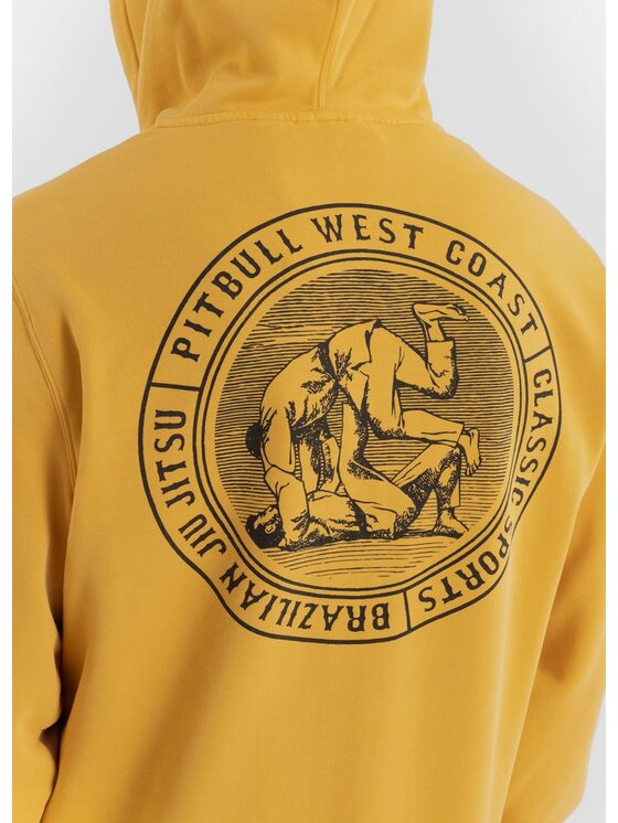 PITBULL PITBULL Bluza VINTAGE BJJ Żółty Regular Fit