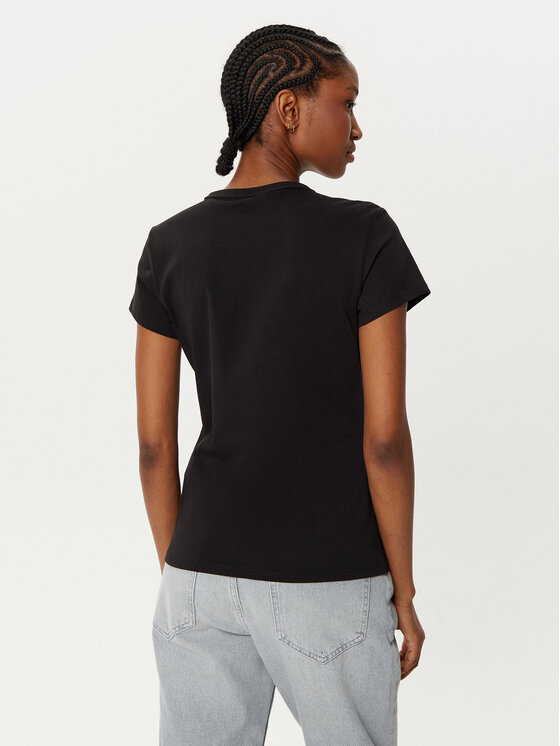 Calvin Klein Calvin Klein Tričko Satin K20K207974 Čierna Regular Fit