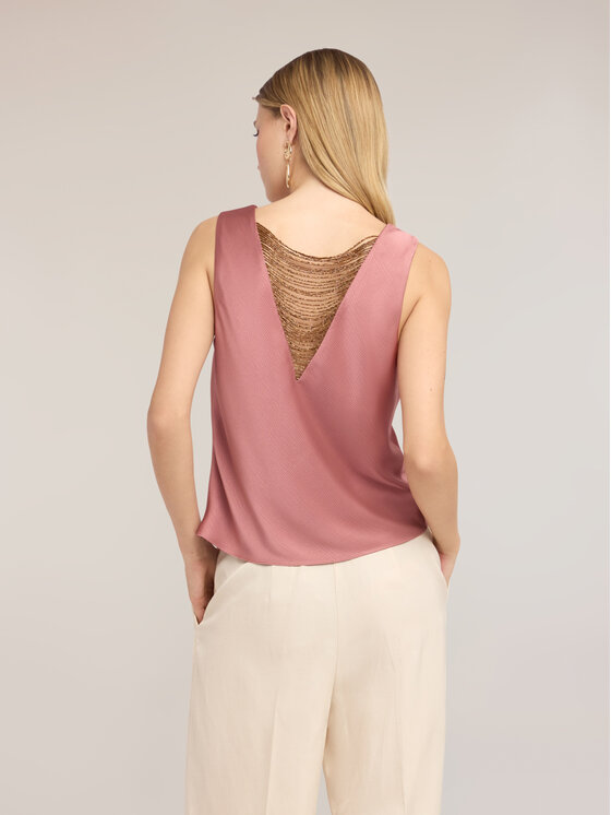 Motivi Motivi Top D065Q000576N006 Różowy Regular Fit