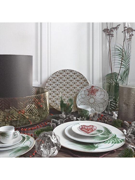 VOLA VOLA Komplet talerzy Zestaw 2 talerzy Livia 21cm 001+002 Zielony