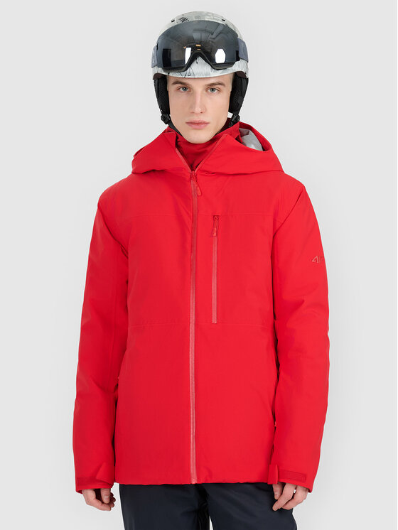 4F 4F Kurtka narciarska SKI PERFORMANCE Czerwony Regular Fit