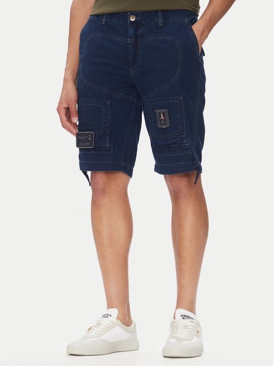 Aeronautica Militare Pantaloncini di jeans 251BE252CT3507 Blu scuro Regular Fit, taglia : 50
