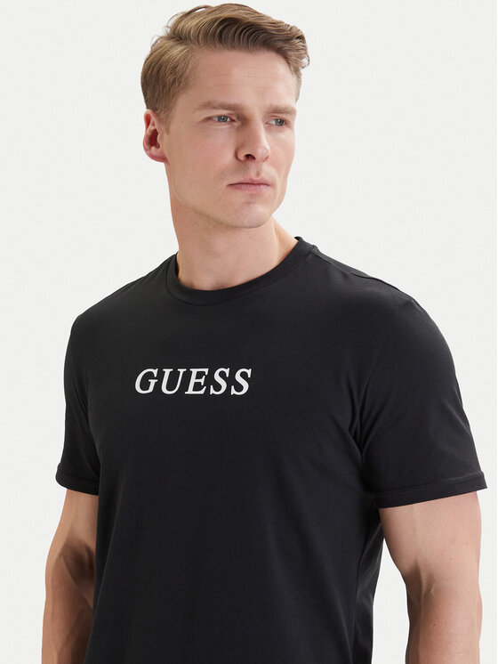 Guess Guess Póló szett U6GG04 KCAM1 Fekete Regular Fit