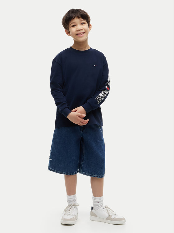 Tommy Hilfiger Tommy Hilfiger Bluzka Graphic KB0KB10512 Granatowy Regular Fit