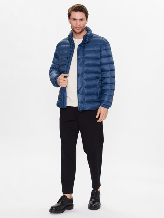 Sisley Sisley Demisezoninė striukė 2BA2SN01J Mėlyna Regular Fit