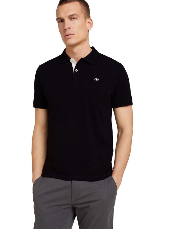 Tom Tailor Tom Tailor Поло 1027713 Чорний Regular Fit