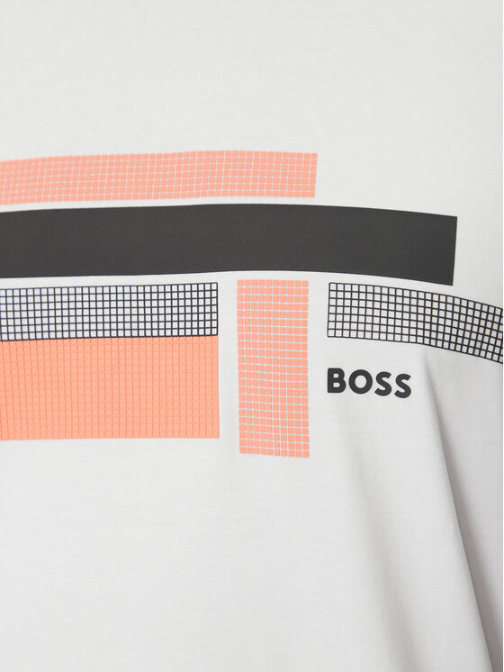 BOSS BOSS T-shirt Glamping 50538923 Bijela Relaxed Fit