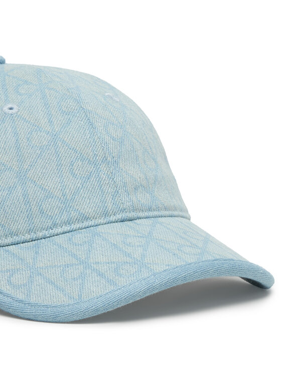 Calvin Klein Calvin Klein Kšiltovka Denim Emblem Burnout LV04F5042G Světle modrá