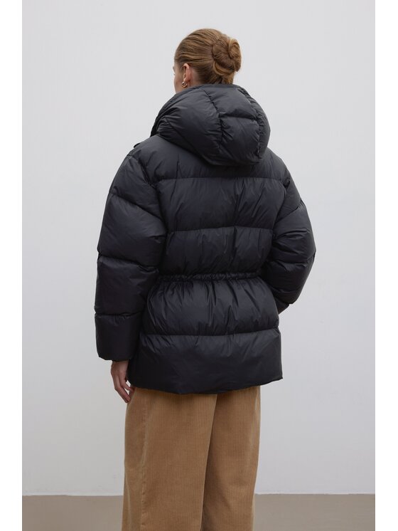 Estro Estro Dámska bunda ER00118490 Čierna Loose Fit