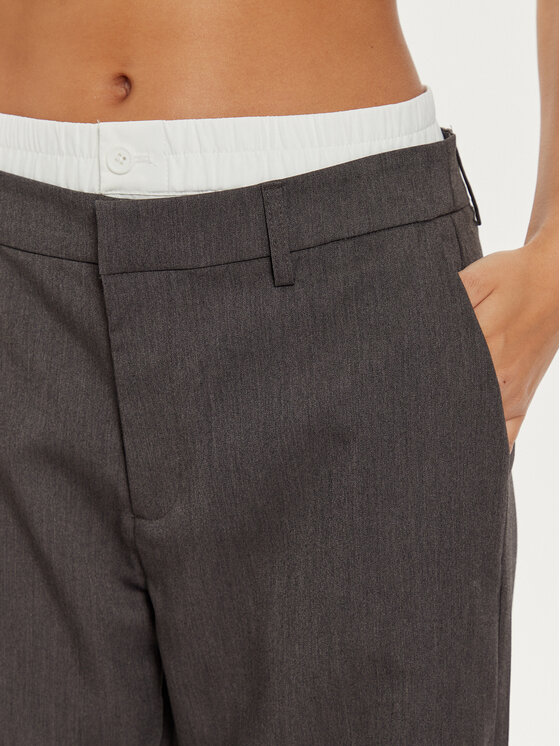 Noisy May Noisy May Szövet nadrág Dawn 27031464 Szürke Loose Fit