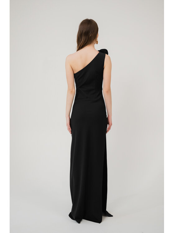 ROSE AVENUE ROSE AVENUE Sukienka wieczorowa LAUREN Czarny Slim Fit