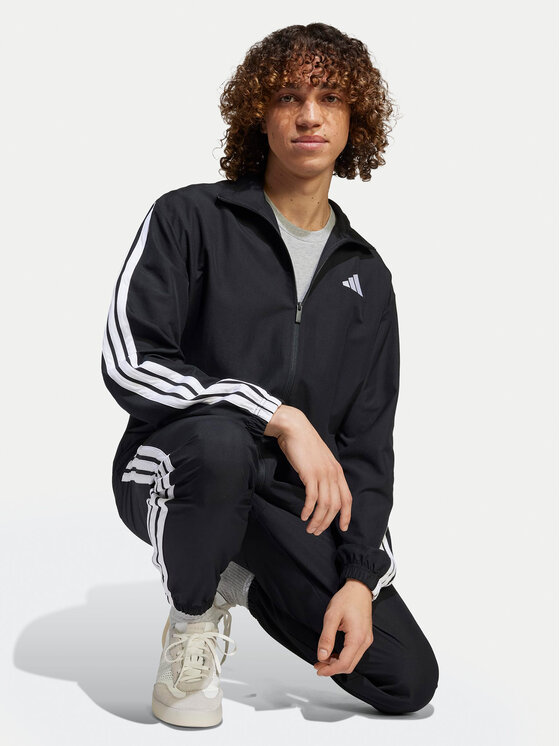 adidas adidas Jogginganzug 3-Stripes JI8849 Schwarz Regular Fit