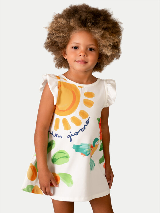 Mayoral Mayoral Igapäevane kleit 3934 Valge Regular Fit