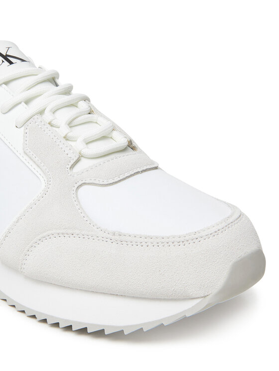 Calvin Klein Jeans Calvin Klein Jeans Sneakersy Retro Runner Sock Lace Up Ny-Su YM0YM01326 Biały
