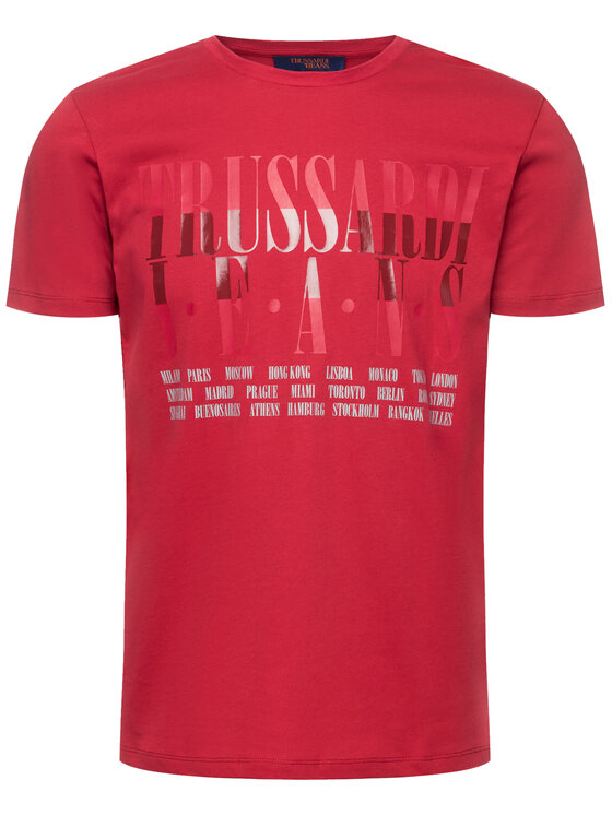 Trussardi Trussardi T-shirt 52T00284 Rosso Regular Fit