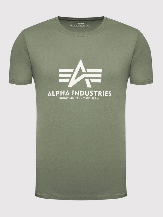 Alpha Industries Alpha Industries T-Shirt Basic 100501 Zielony Regular Fit