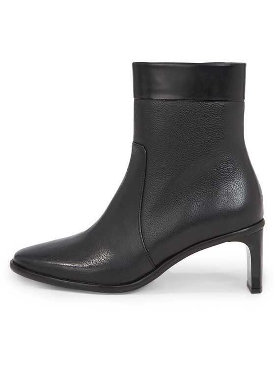 Calvin Klein Calvin Klein Čizme Curved Stil Ankle Boot 55 HW0HW01889 Crna