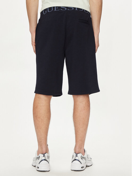 Guess Guess Pantaloncini di tessuto Clovis M4GD10 KBK32 Blu scuro Loose Fit