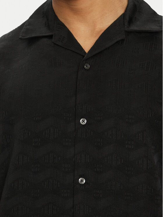 HUGO HUGO Ing Espino 50539288 Fekete Oversize