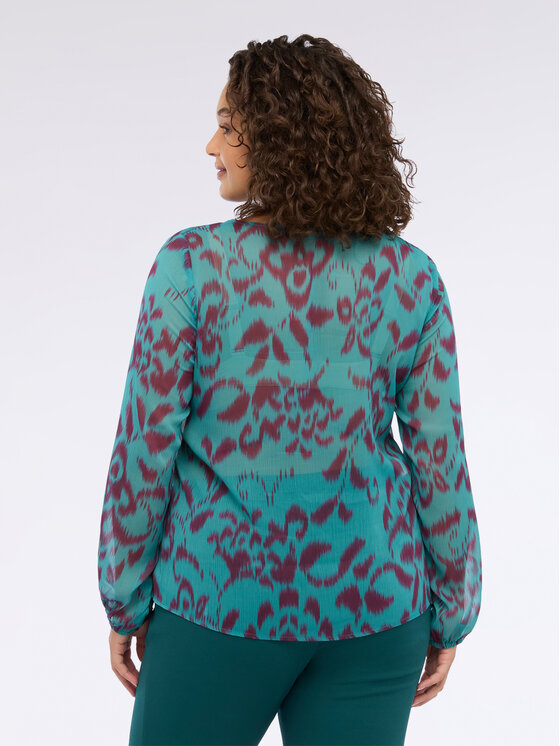 Fiorella Rubino Fiorella Rubino Blusa 2034T002416N0V4 Turchese A-Line Fit