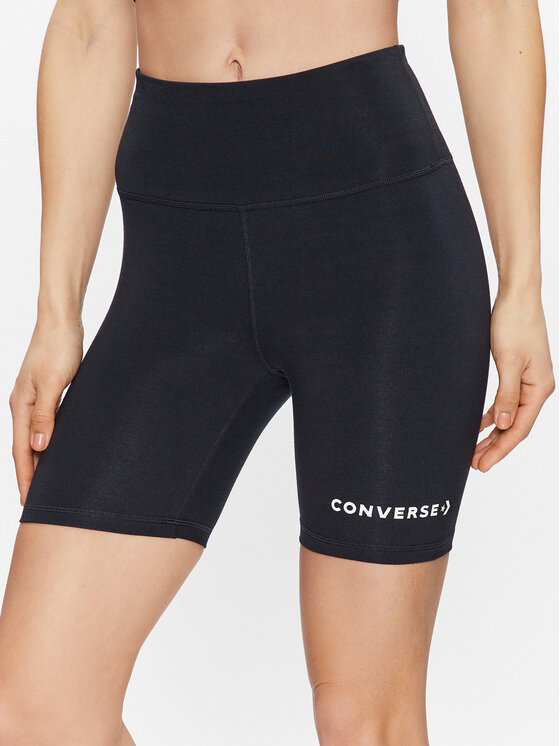 Converse Converse Sportovní kraťasy Wordmark 10024539-A01 Černá Slim Fit