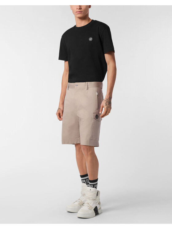 PHILIPP PLEIN PHILIPP PLEIN Szorty materiałowe 25451 Beżowy Regular Fit