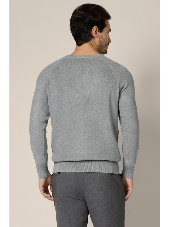 Lancerto Lancerto Sweter Baldir SW073225000062 Szary Regular Fit