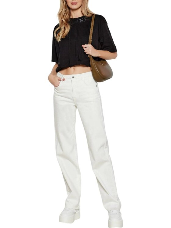 PINKO PINKO T-Shirt Torrone t-shirt jersey logo Czarny Cropped Fit