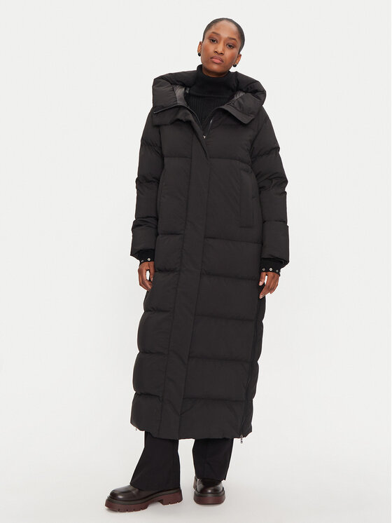 Hetregó Hetregó Пухено яке Helena 8N694 Черен Regular Fit
