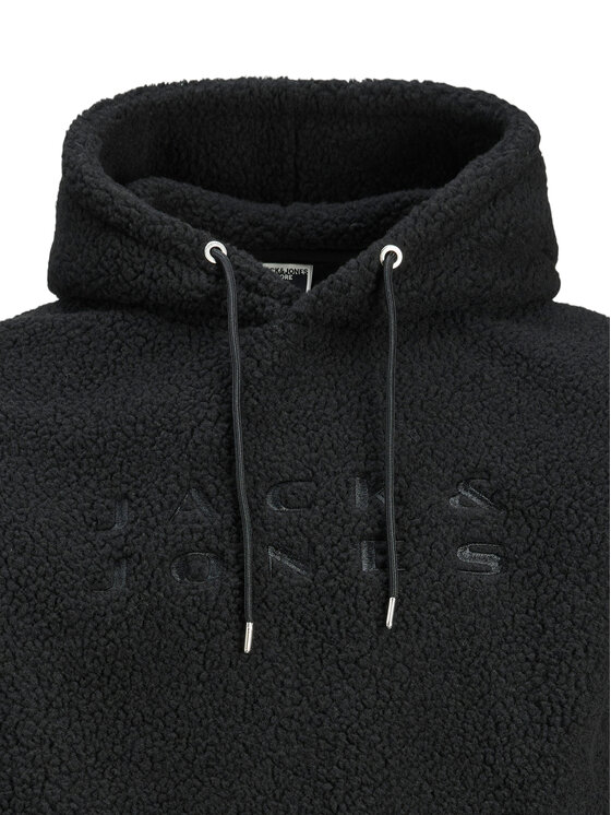 Jack & Jones Jack & Jones Mikina Flare Teddy 12285678 Čierna Relaxed Fit