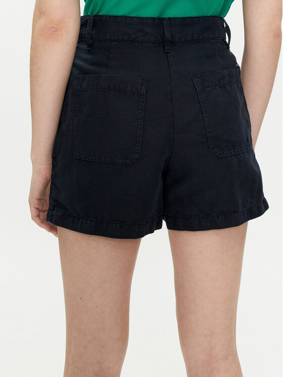 Tommy Hilfiger Tommy Hilfiger Auduma šorti WW0WW41603 Tumši zils Relaxed Fit
