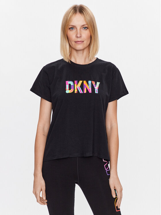 DKNY Sport DKNY Sport T-Shirt DP3T9363 Czarny Classic Fit