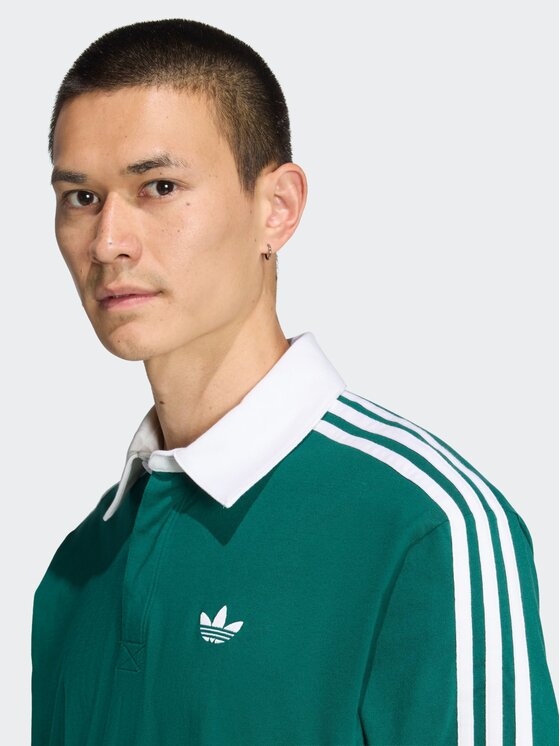 adidas adidas Polo 159300 Zielony ciemny Loose Fit