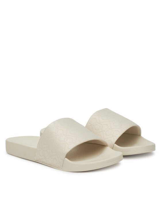 Calvin Klein Calvin Klein Şlapi Pool Slide - Jacq HW0HW02420 Écru