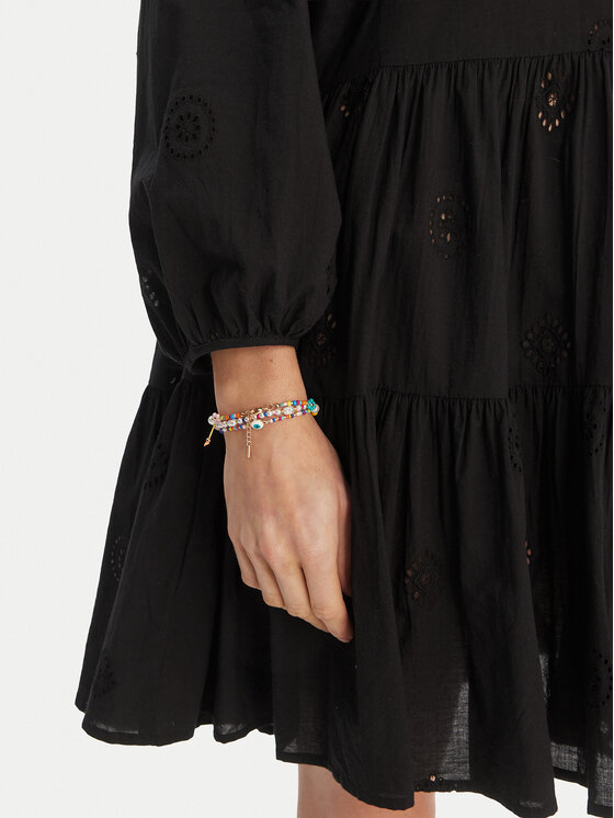 Seafolly Seafolly Sommerkleid Embroidery 54155-DR Schwarz Regular Fit