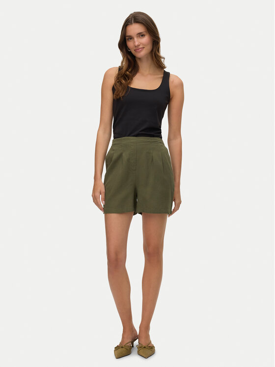 Vero Moda Vero Moda Pantalon scurți din material Jesmilo 10279694 Verde Regular Fit