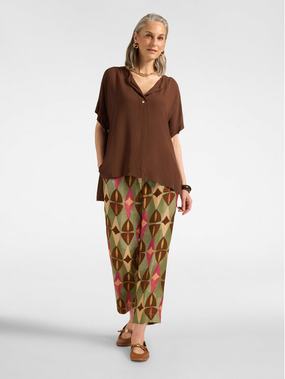 Elena Mirò Elena Mirò T-shirt G090Z000785N032 Marrone Boxy Fit