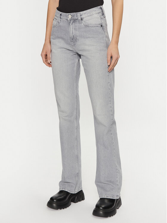 Calvin Klein Jeans Hlače K20K208112 Siva Flared Leg