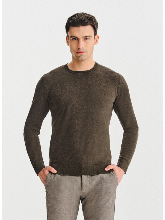 Pako Lorente Pako Lorente Sweter P25WF-2X-016 Brązowy Classic Fit