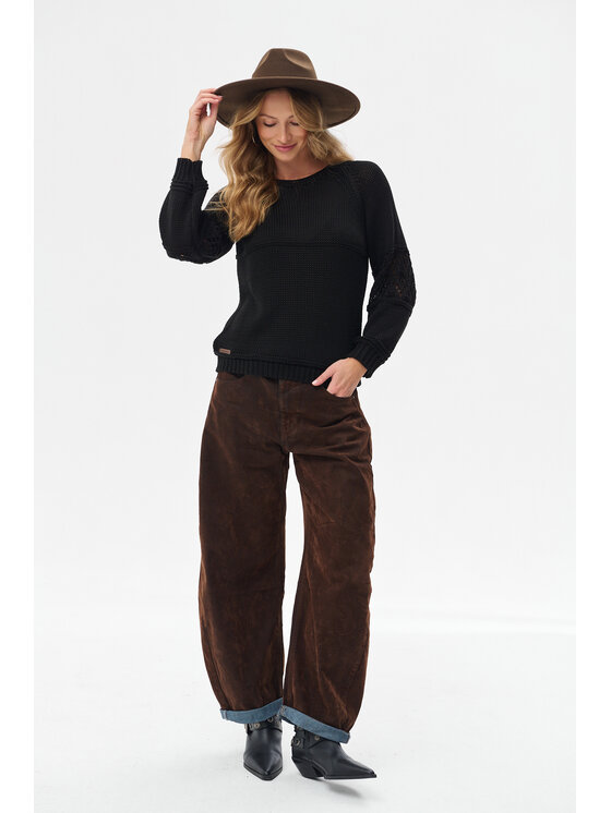 blue shadow blue shadow Sweter Blavia Czarny Regular Fit