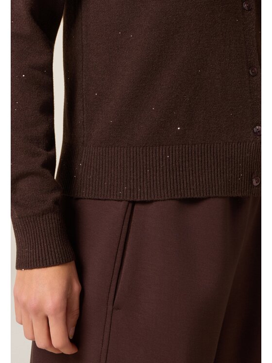 Oltre Oltre Sweter M220J005502N022 Brązowy Regular Fit