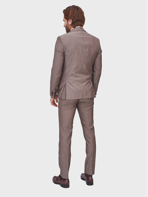 Evenemen Evenemen Garnitur Pelle Beige Beżowy Slim Fit