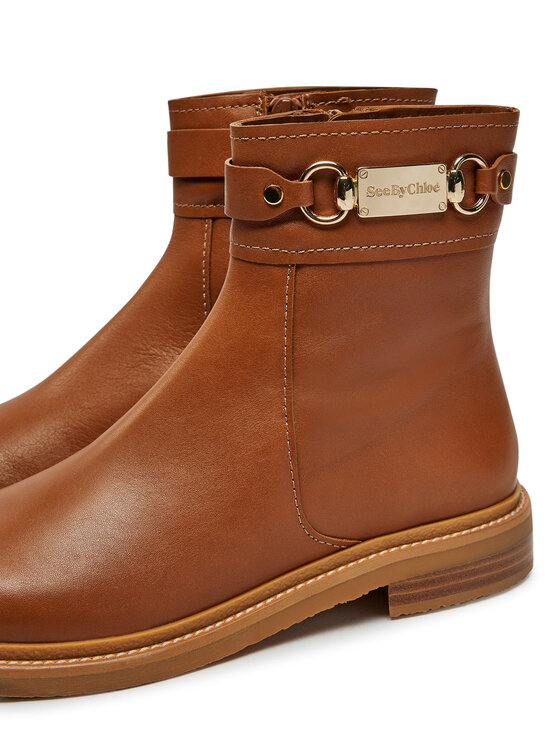 See By Chloé See By Chloé Škornji Signature SB43034A Rjava
