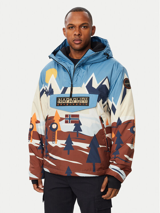 Napapijri Napapijri Kurtka anorak Rf Next Aop 1 NP0A8AHX Kolorowy Regular Fit