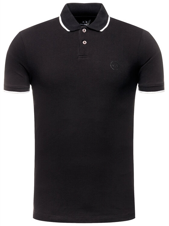 Armani Exchange Armani Exchange Polo 8NZF75 Z8M5Z 1200 Crna Regular Fit