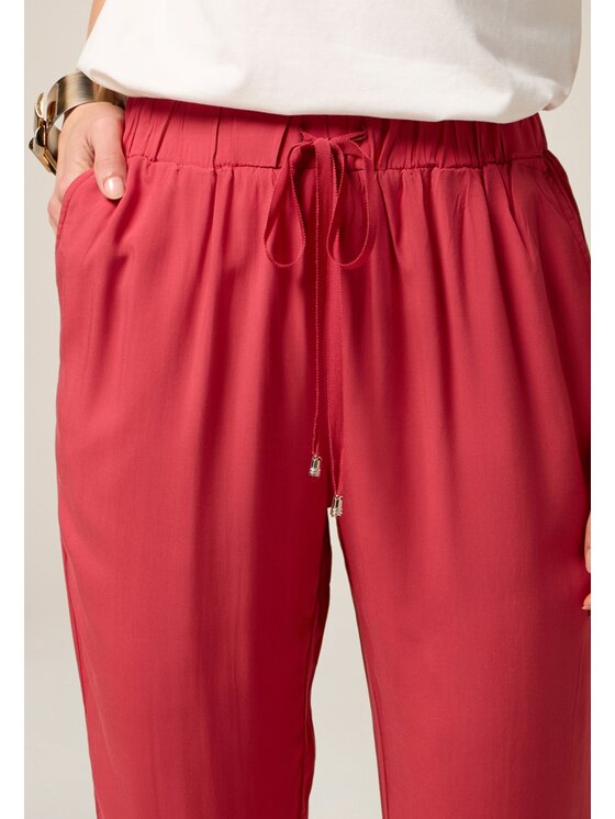 Oltre Oltre Pantaloni di tessuto P263J002326N026 Rosso Boy Fit